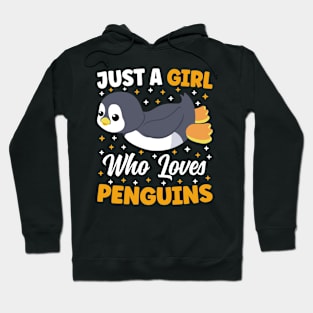 Just A Girl Who Loves Penguins Cute Kawaii Penguin Lover Hoodie